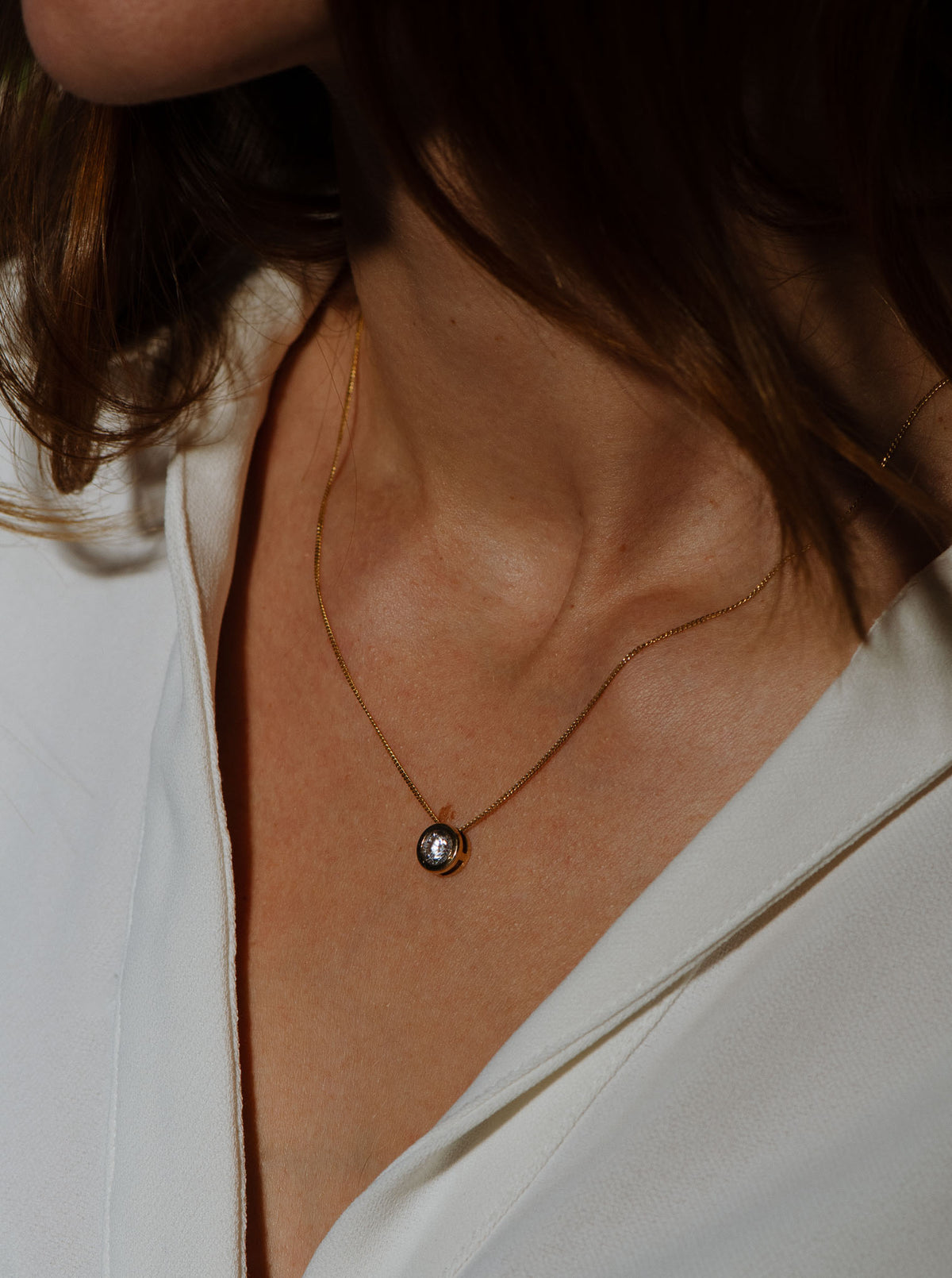 Mira Bezel Lab Grow Diamond Pendant Necklace