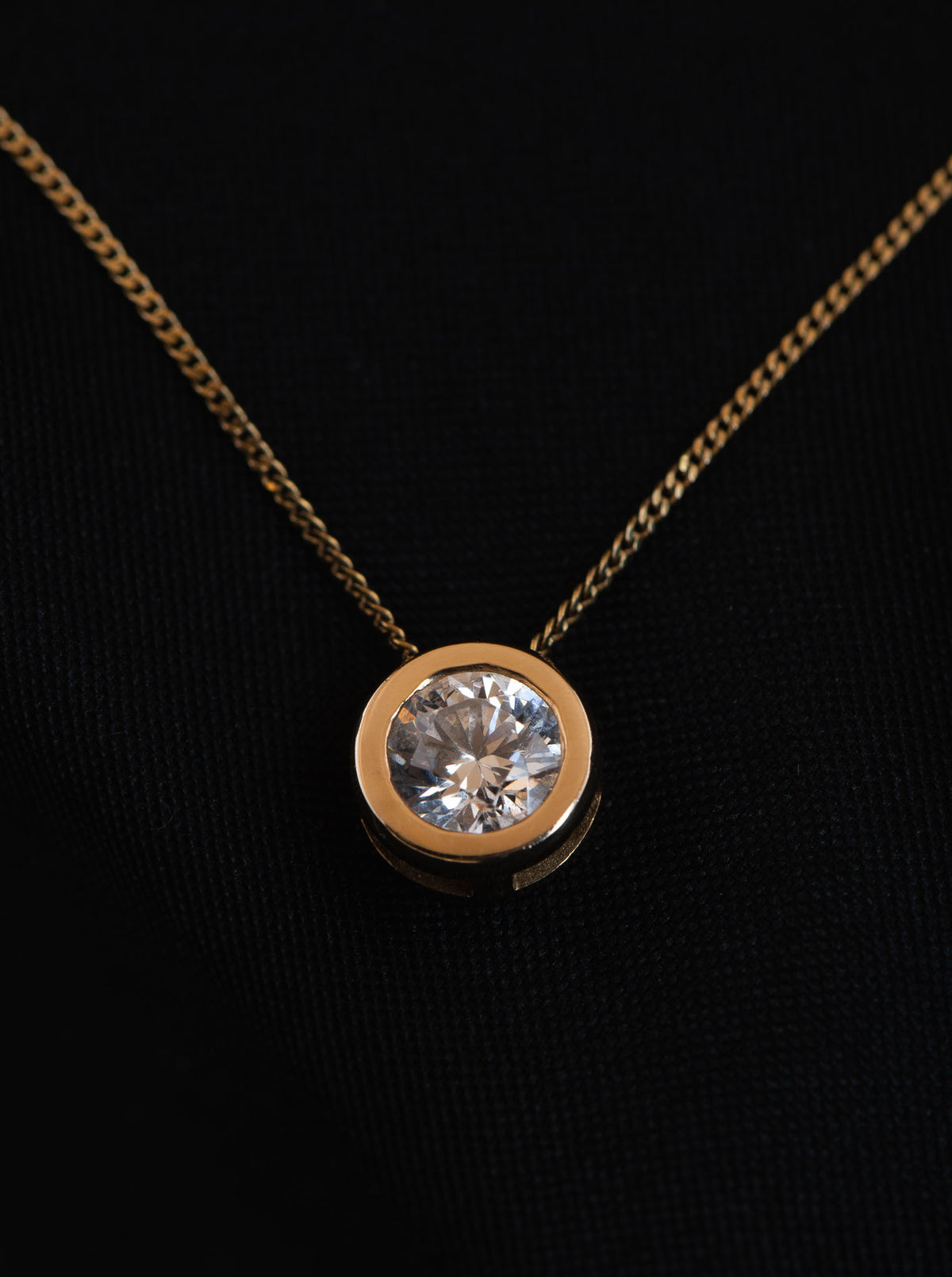 Mira Bezel Lab Grow Diamond Pendant Necklace