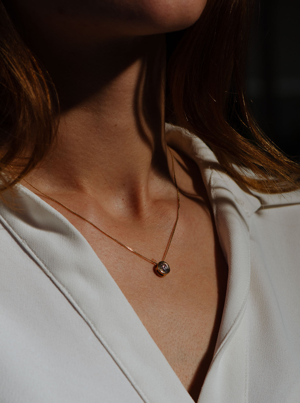 Mira Bezel Lab Grow Diamond Pendant Necklace