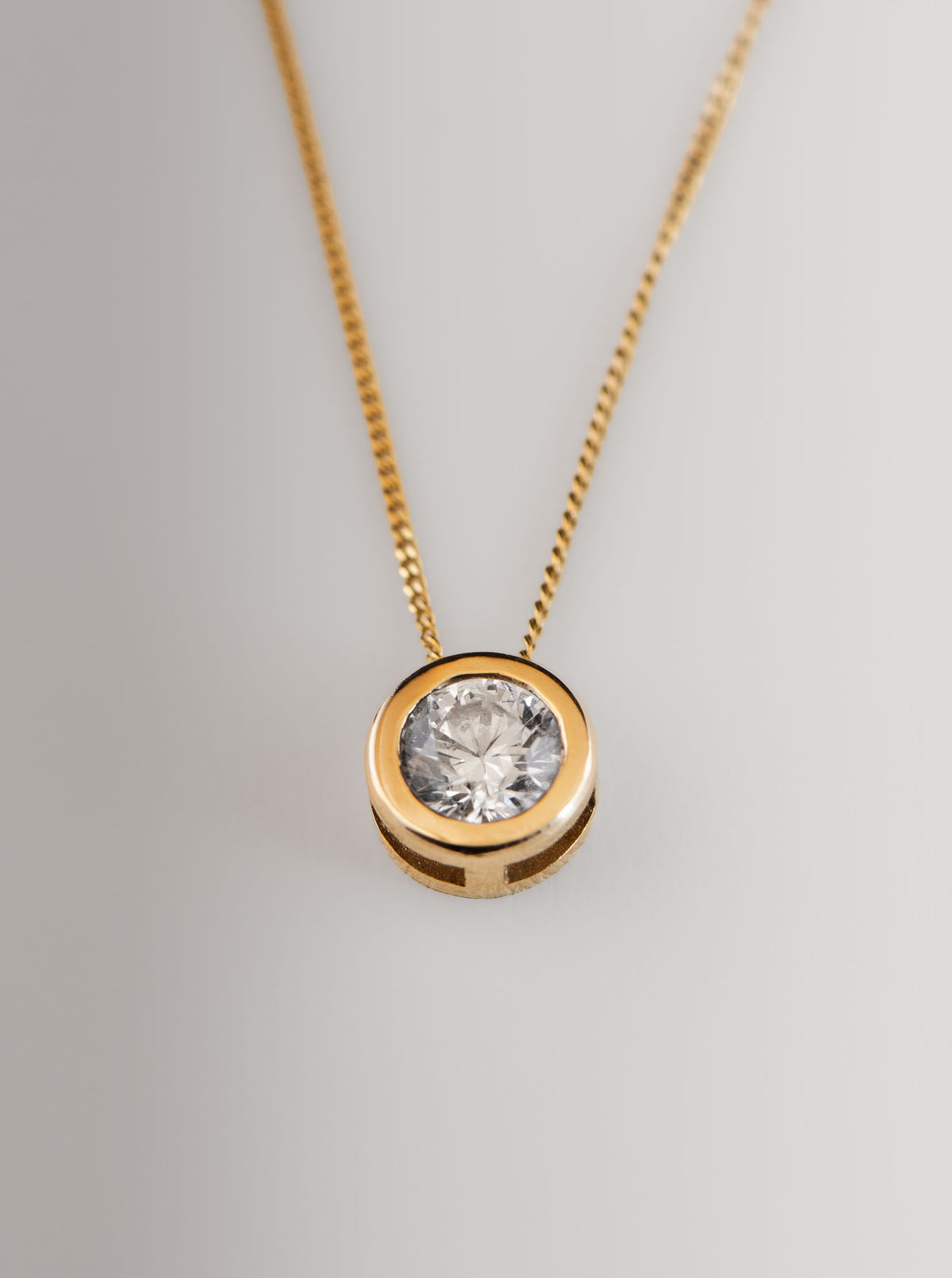 Mira Bezel Lab Grow Diamond Pendant Necklace