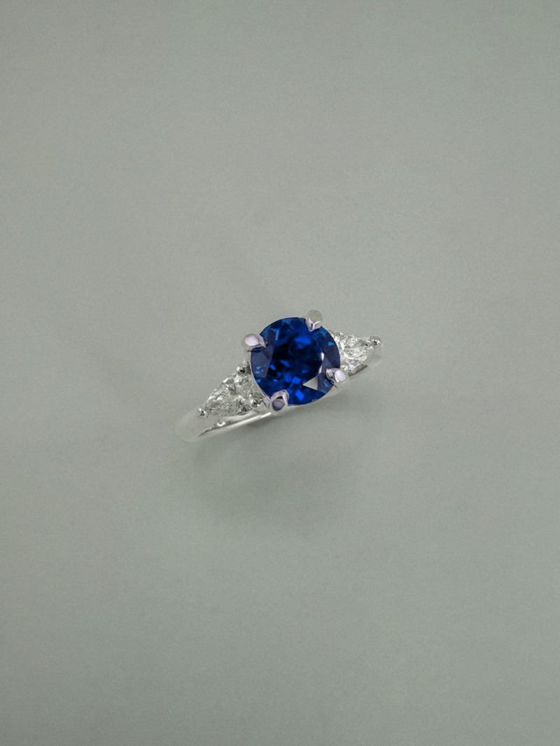 The Garden Round Three-Stone Ring