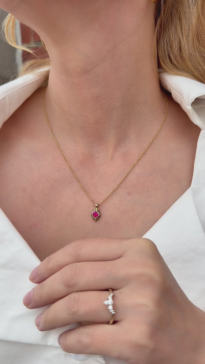 The Paris 14K Yellow Gold Ruby Pendant